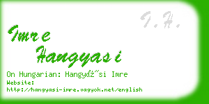 imre hangyasi business card